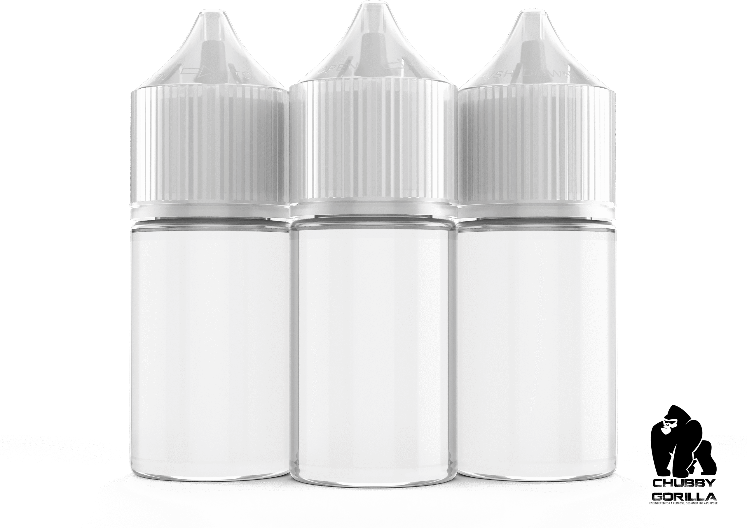 Butelka Chubby Gorilla Oryginał 30ml Przezroczysta zestaw 10 sztuk