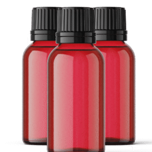 Butelka szklana z kroplomierzem 15ml czerwona zestaw 10 sztuk