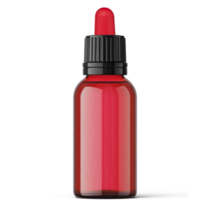Butelka szklana 15ml z pipetą czerwona