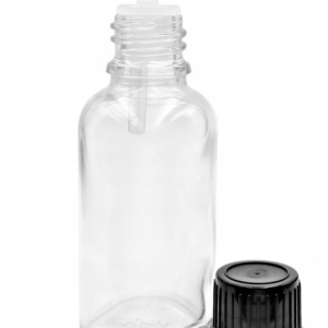 Butelka szklana przezroczysta 30ml z kroplomierzem