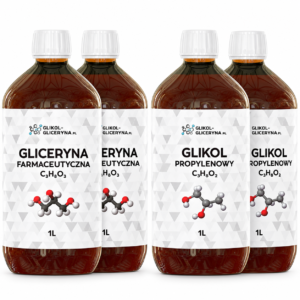 Zestaw Gliceryna VG 99,5% + Glikol PG 99,9% 1L + 1L + 1L +1L
