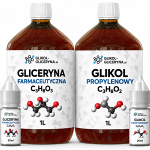 Zestaw Gliceryna VG 99,5% + Glikol PG 99,9% 1L + 1L + 20ml + 20ml